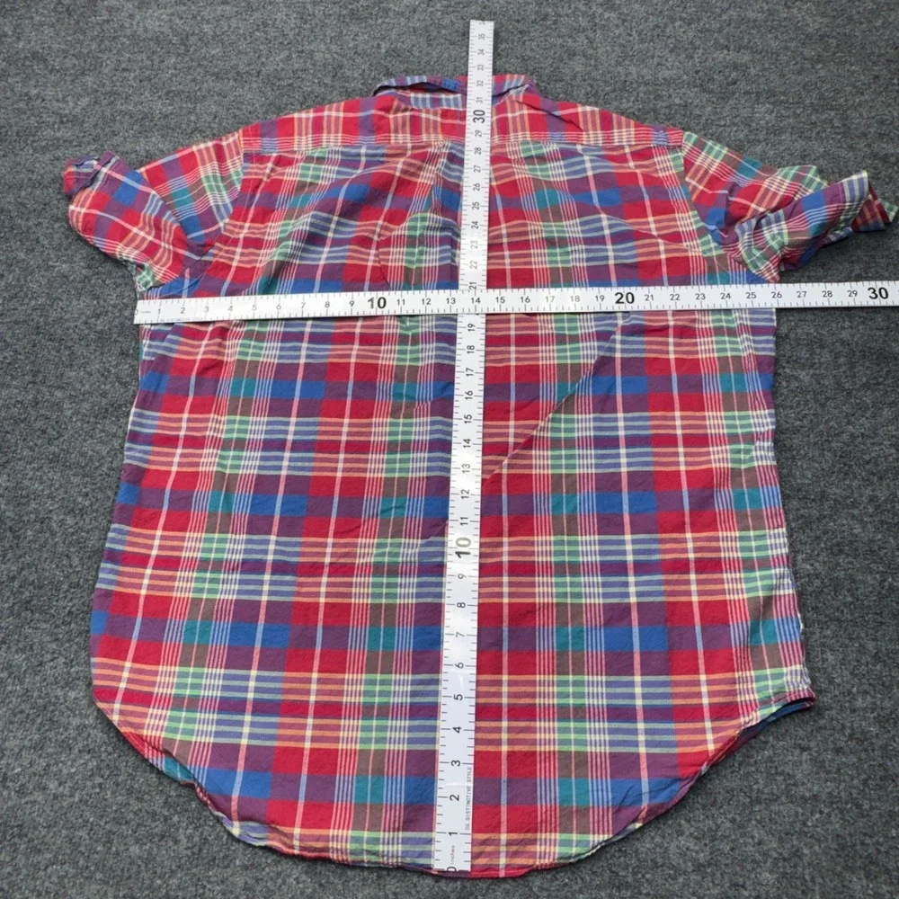 Polo Ralph Lauren Shirt Mens XL Red Plaid Indian Madras Button Down Classic Fit